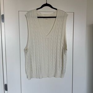 Aeropostale Women's Ivory V-Neck Sweater Vest